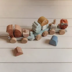 Kraamcadeau Blokkentrein Eekhoorn - Little Dutch