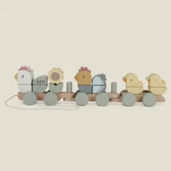 Kraamcadeau Blokkentrein Kip Little Farm - Little Dutch