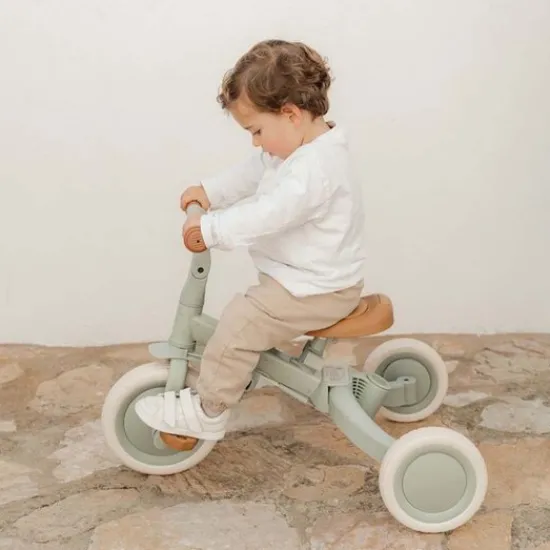 Kraamcadeau Driewieler met duwstang - Groen - Little Dutch