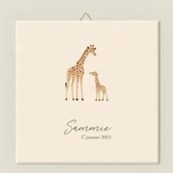 Kraamcadeau Geboortetegeltje - Giraffe