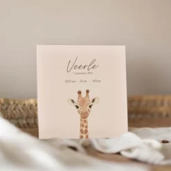 Kraamcadeau Geboortetegeltje - Giraffe