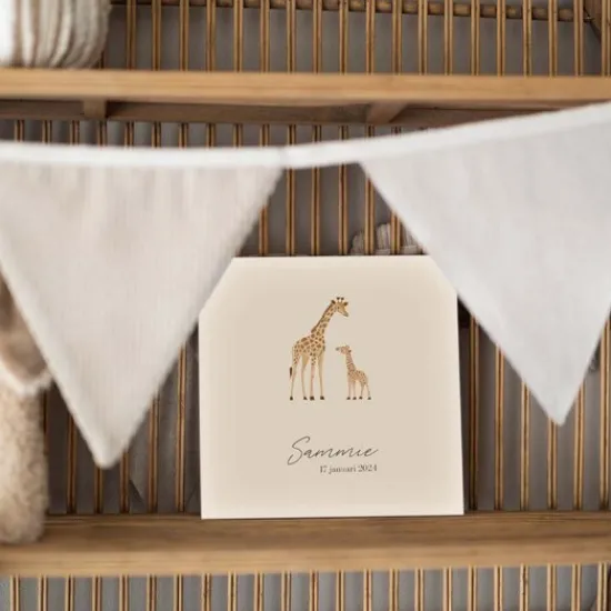 Kraamcadeau Geboortetegeltje - Giraffe