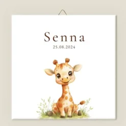 Kraamcadeau Geboortetegeltje - Giraffe