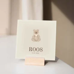Kraamcadeau Geboortetegeltje - Teddybeer