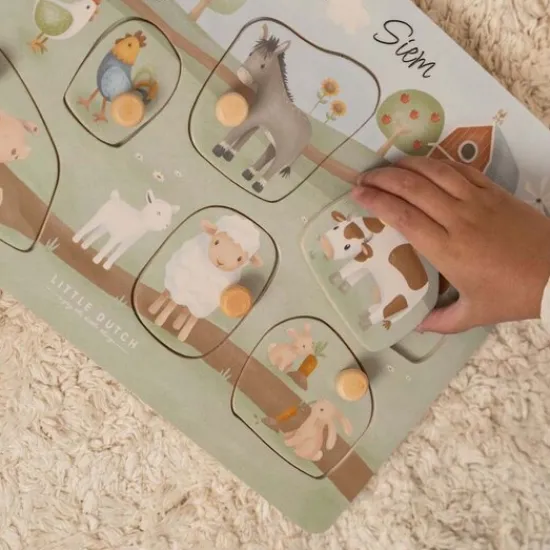 Kraamcadeau Geluidenpuzzel - Little Farm - Little Dutch