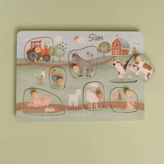 Kraamcadeau Geluidenpuzzel - Little Farm - Little Dutch