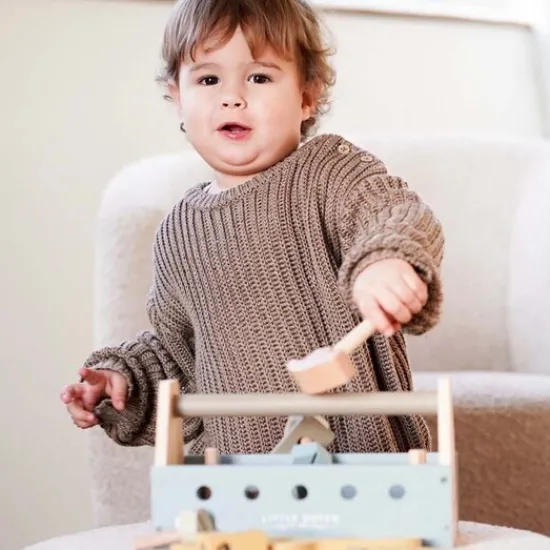 Kraamcadeau Gereedschapskist met naam - Little Dutch