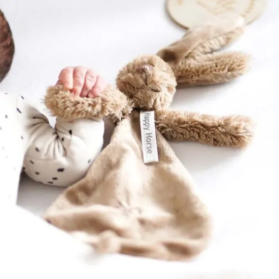 Kraamcadeau Happy HorseRabbit Richie tutteldoek met naam