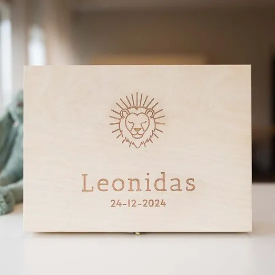 Kraamcadeau Herinneringskist - Leeuw
