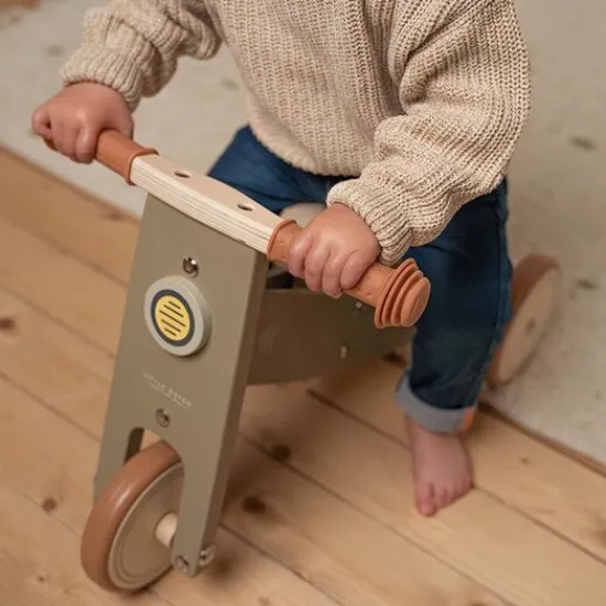 Kraamcadeau Houten Driewieler Olive - Little Dutch