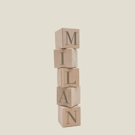 Kraamcadeau Houten naamblokken