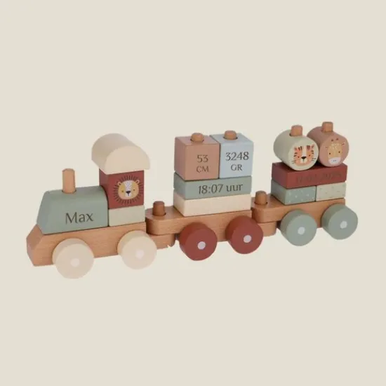 Kraamcadeau Houten speelgoedtrein - Monnëka
