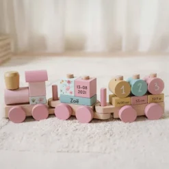 Kraamcadeau Houten trein met naam - Little Dutch