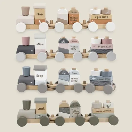 Kraamcadeau Houten trein – Label Label