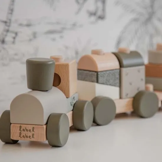 Kraamcadeau Houten trein – Label Label