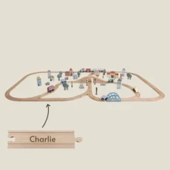 Kraamcadeau Houten treinbaan XL - Starterkit - Little Dutch
