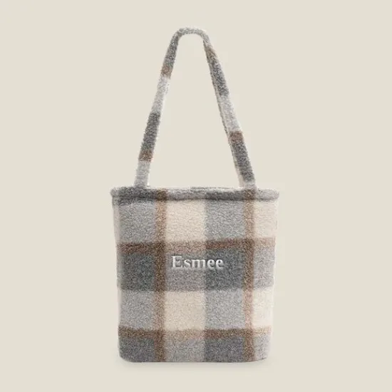 Kraamcadeau Jollein Luiertas Shopper - Check Bouclé