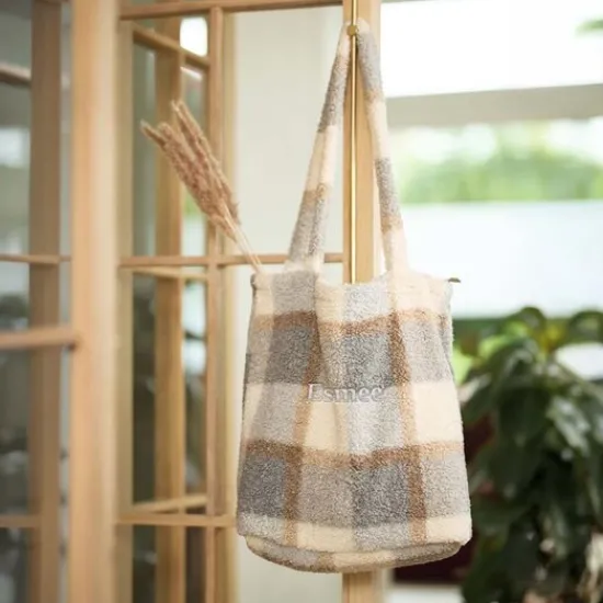 Kraamcadeau Jollein Luiertas Shopper - Check Bouclé