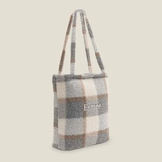 Kraamcadeau Jollein Luiertas Shopper - Check Bouclé