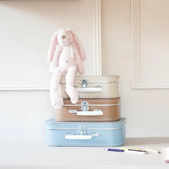 Kraamcadeau Kinderkoffertje met naam- Grey Blue