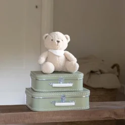 Kraamcadeau Kinderkoffertje met naam- Sage Green