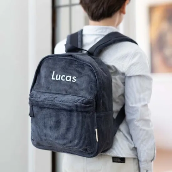 Kraamcadeau Kinderrugzak Corduroy Grey Blue - KC Boutique