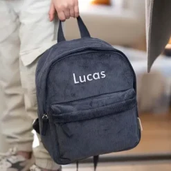 Kraamcadeau Kinderrugzak Corduroy Grey Blue - KC Boutique