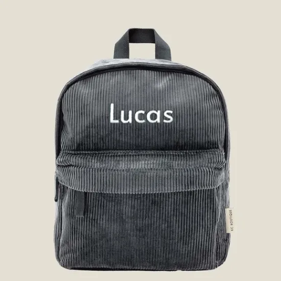Kraamcadeau Kinderrugzak Corduroy Grey Blue - KC Boutique