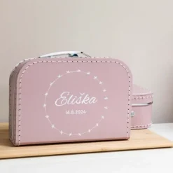 Kraamcadeau Koffer bedrukken - Roze