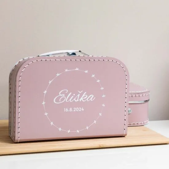 Kraamcadeau Koffer bedrukken - Roze