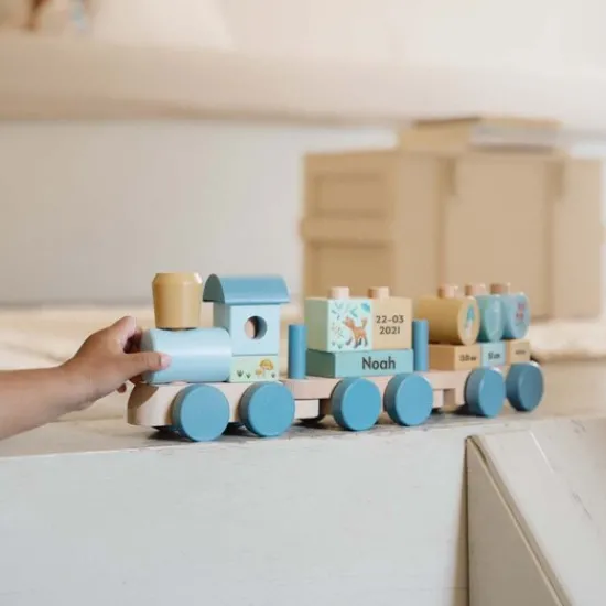 Kraamcadeau Box Tweeling - Treinen