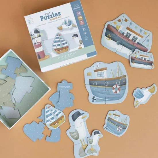 Kraamcadeau Legpuzzel 6 in 1 - Sailors Bay - Little Dutch