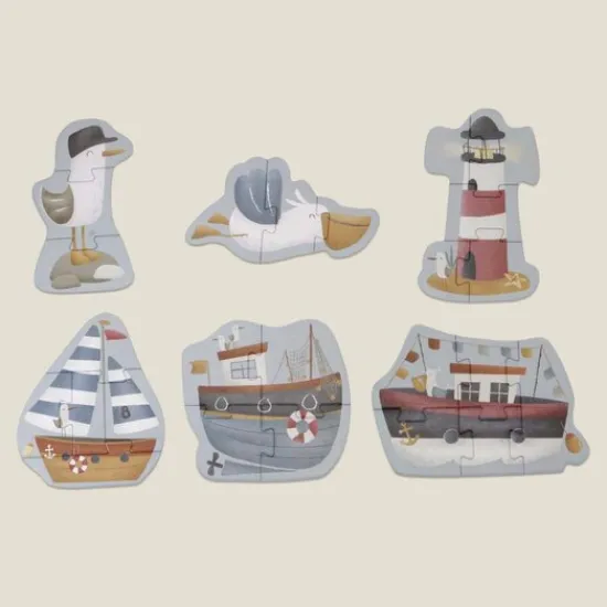 Kraamcadeau Legpuzzel 6 in 1 - Sailors Bay - Little Dutch