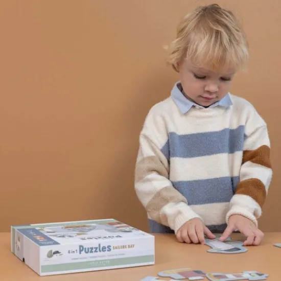 Kraamcadeau Legpuzzel 6 in 1 - Sailors Bay - Little Dutch
