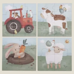 Kraamcadeau Legpuzzel 4 in 1- Little Dutch