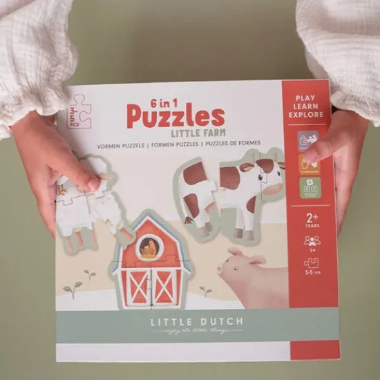 Kraamcadeau Legpuzzel 6 in 1- Little Dutch