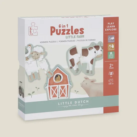 Kraamcadeau Legpuzzel 6 in 1- Little Dutch