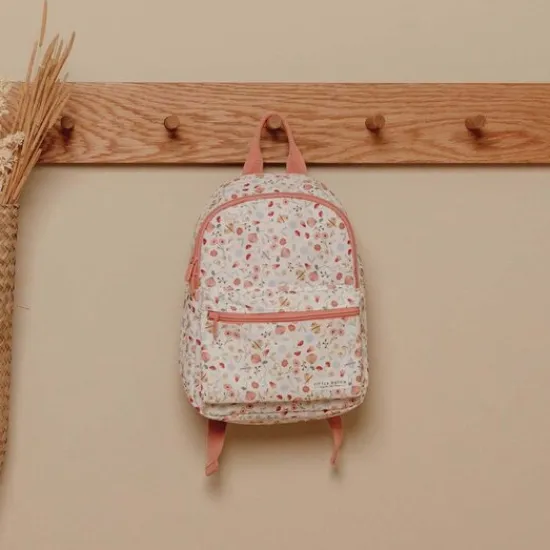 Kraamcadeau Little Dutch rugzak met naam - Bloemen