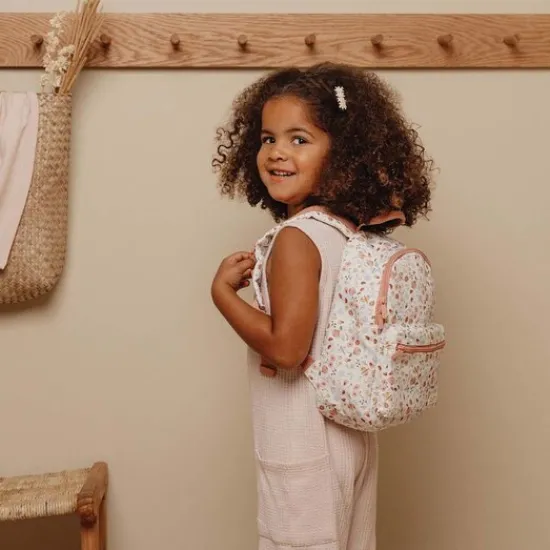 Kraamcadeau Little Dutch rugzak met naam - Bloemen