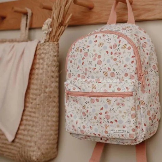 Kraamcadeau Little Dutch rugzak met naam - Bloemen