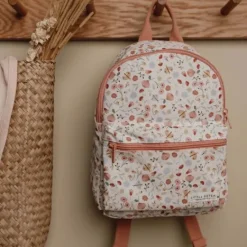 Kraamcadeau Little Dutch rugzak met naam - Bloemen
