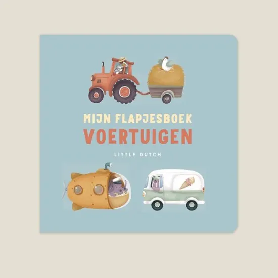 Kraamcadeau Mijn flapjesboek - Voertuigen - Little Dutch