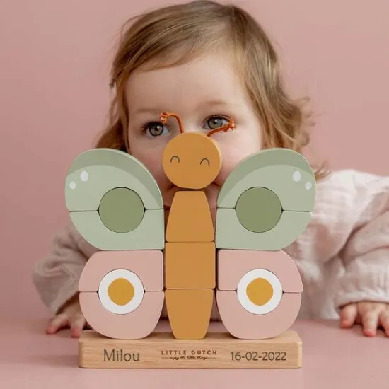 Kraamcadeau Stapelaar Vlinder - Little Dutch