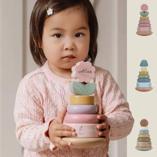 Kraamcadeau Tuimelstapelaar met naam - Little Dutch